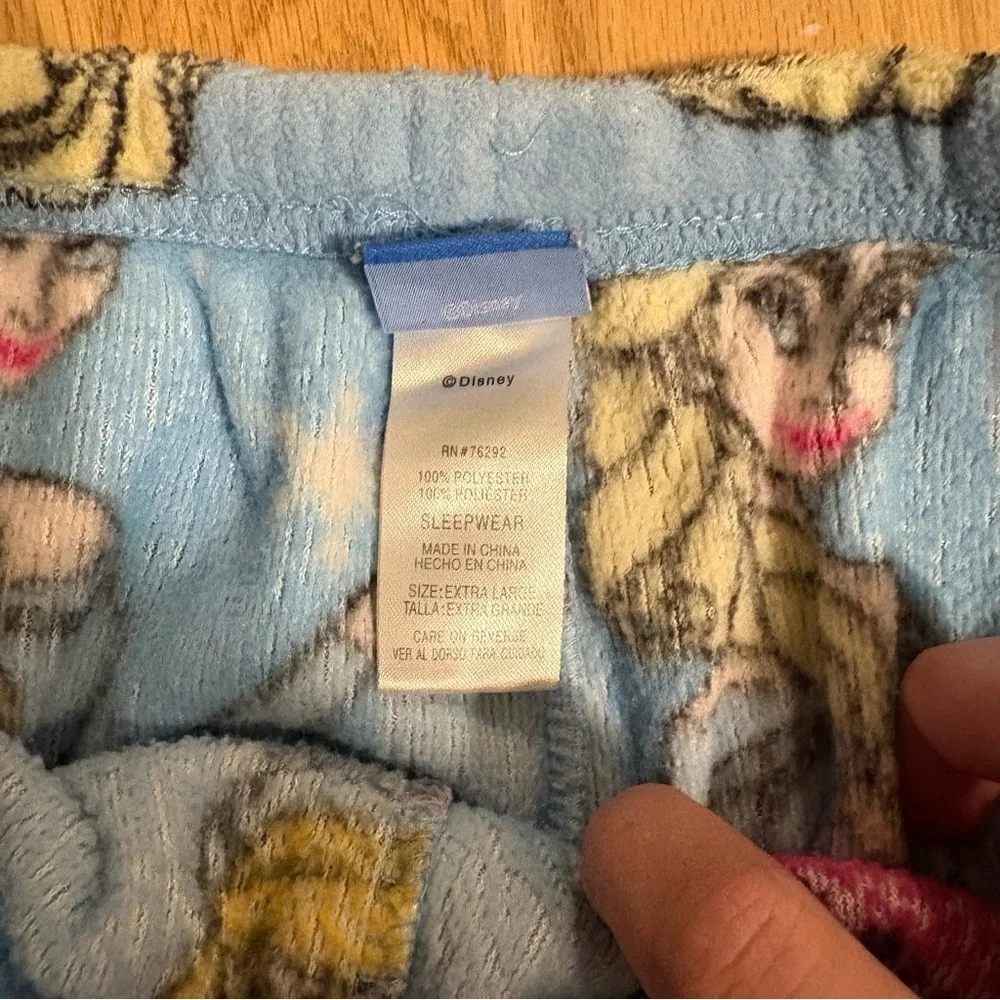 Frozen Fleece Pajama Pants XL Elsa Anna Blue Pink Women - Picture 4 of 5
